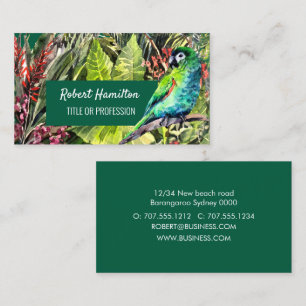 Hahn´s Macaw parrot watercolor painting Business Card