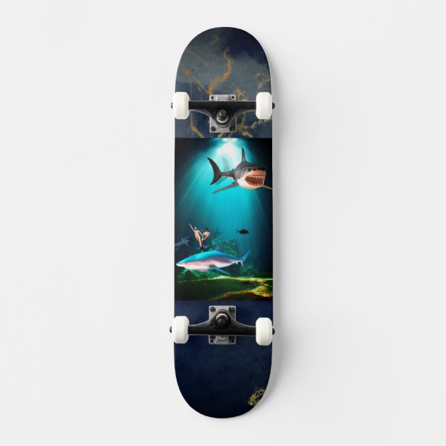 Hai auf Skateboard (Front)