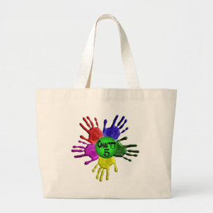 hai Five.png Large Tote Bag