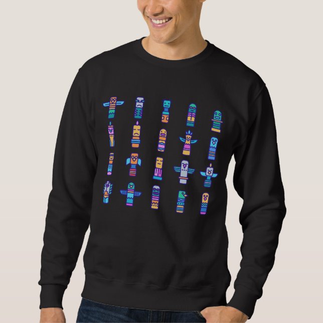 Haida Animals Native Canadian Native Pride Sweatshirt (Front)