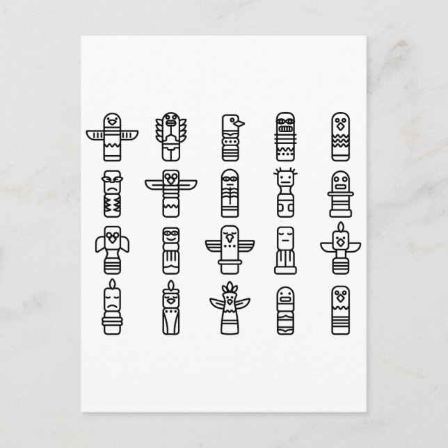 Haida Animals Native Indians Haida Indigenous Postcard (Front)