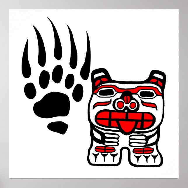 Haida Bear and Claw Poster (Front)