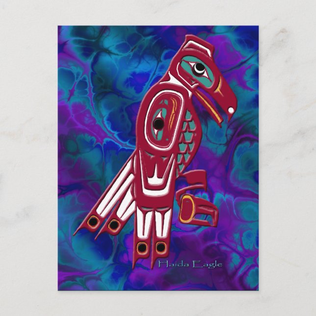 Haida Eagle Native American Wildlife Design Postcard (Front)