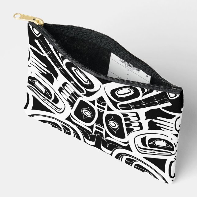 Haida Eagle Thunderbird Northwest Columbia Accessory Pouch (Open)
