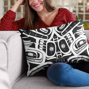 Haida Eagle Thunderbird Northwest Columbia Decorative Cushion