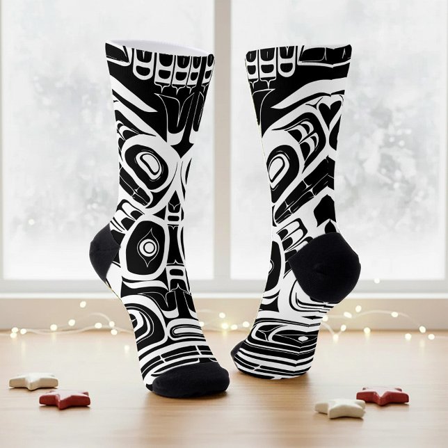 Haida Eagle Thunderbird Northwest Columbia Socks (Creator Uploaded)