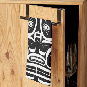 Haida Eagle Thunderbird Northwest Columbia Tea Towel