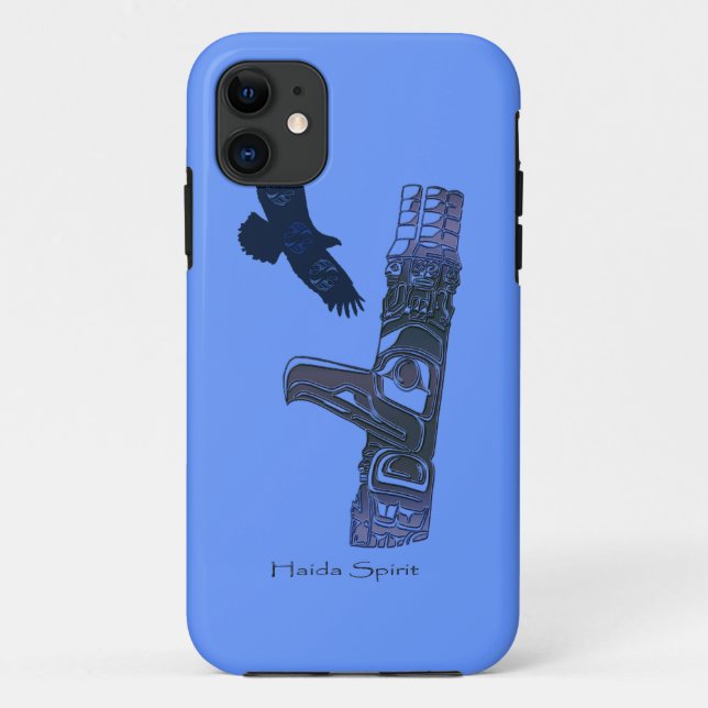Haida Eagle & Totem Pole Native Art Case-Mate iPhone Case (Back)