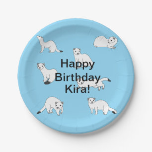 Haida Ermines Birthday Paper Plate