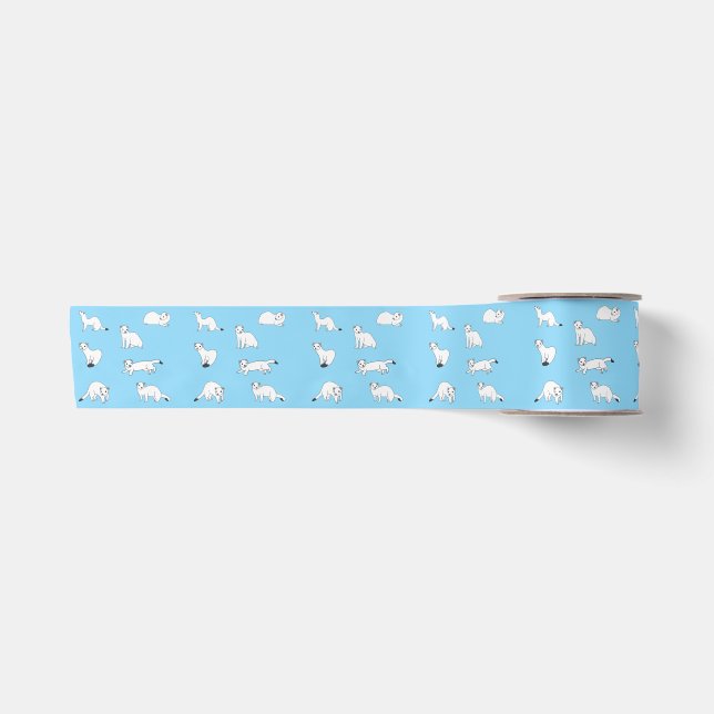 Haida Ermines Satin Ribbon (Front)