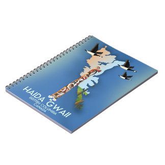 haida gwaii British Columbia Canadian map Notebook
