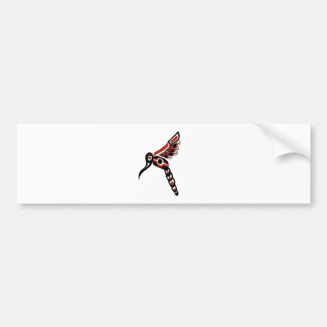 Haida Humming Bird Bumper Sticker (Front)