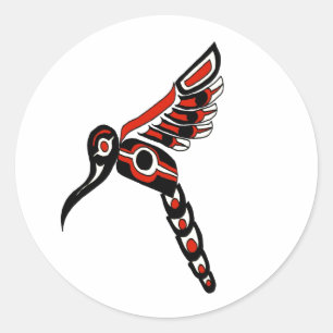 Haida Humming Bird Classic Round Sticker