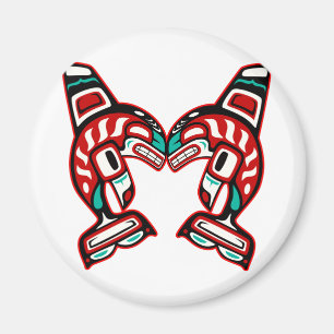 Haida Indian Killer Whales Orca Magnet
