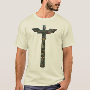 Haida Native American Eagle Totem Pole T-Shirt