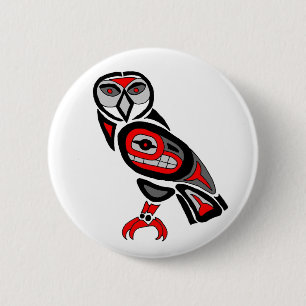 Haida Owl 2014 6 Cm Round Badge