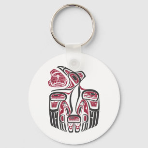 Haida Raven Design Key Ring