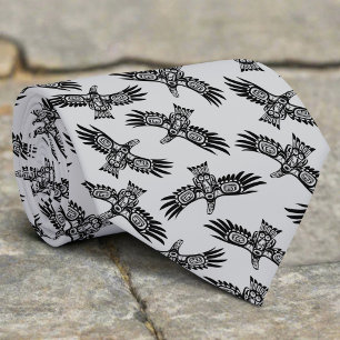 Haida Raven Eagle Native Northwest Columbia Art Tie