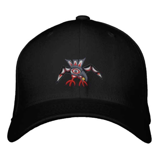 Haida Raven Fly away Embroidered Hat (Front)