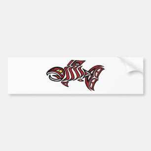 Haida salmon bumper sticker