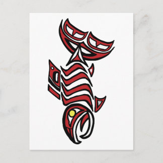 Haida salmon postcard