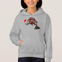 Haida Salmon Spirit Animal With Christmas Lights