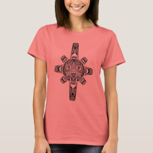 Haida Sun Mask, grey T-Shirt