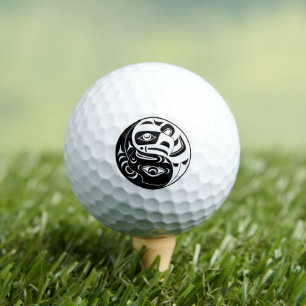 Haida Thunderbird Black And White Eagle Circle Golf Balls