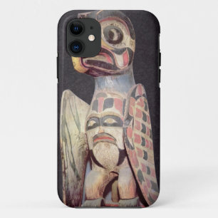 Haida 'Thunderbird' statue (painted wood) iPhone 11 Case