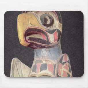 Haida 'Thunderbird' statue (painted wood) Mouse Mat