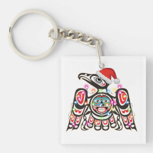 Haida Thunderbird Symbolism Ornament Target Christ Key Ring