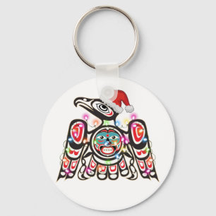 Haida Thunderbird Symbolism Ornament Target Christ Key Ring