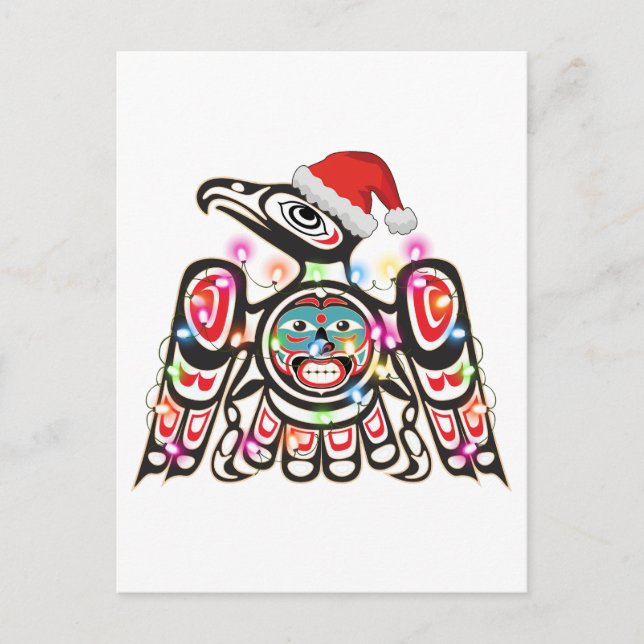 Haida Thunderbird Symbolism Ornament Target Christ Postcard (Front)