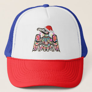 Haida Thunderbird Symbolism Ornament Target Christ Trucker Hat