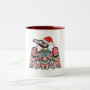 Haida Thunderbird Symbolism Ornament Target Christ Two-Tone Coffee Mug