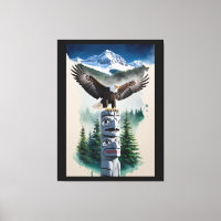 Haida Totem and Bald Eagle