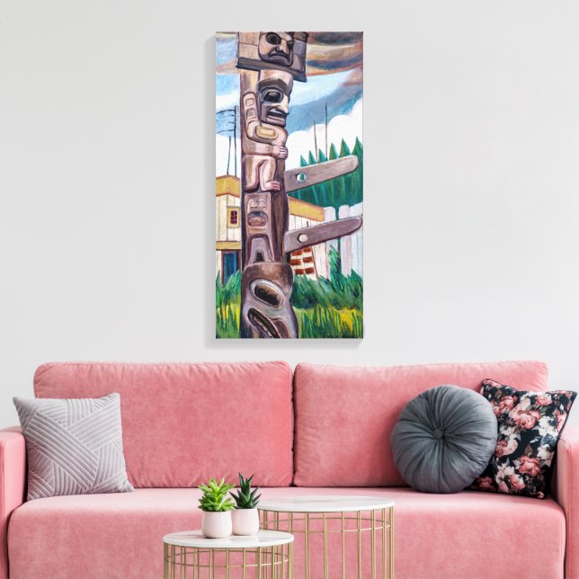 Haida Totem | Emily Carr | Canvas Print (Insitu(LivingRoom))