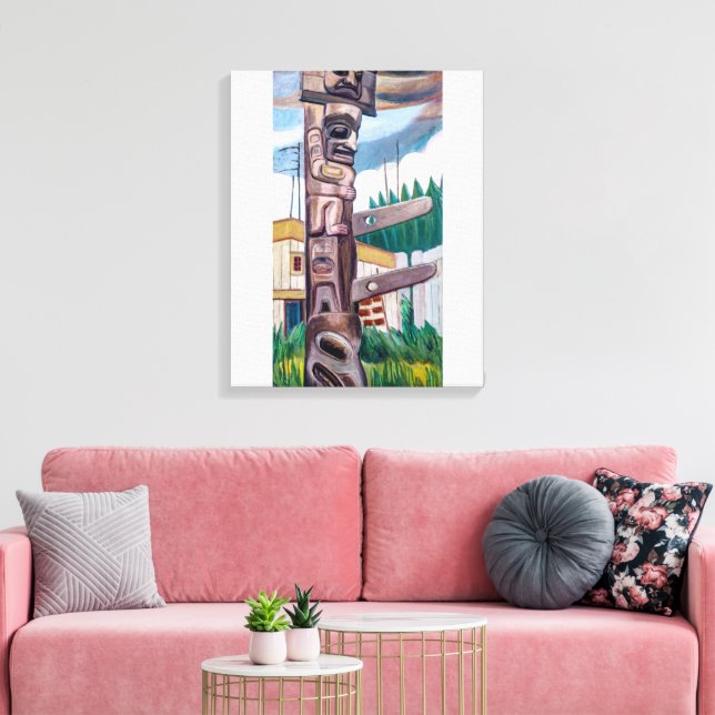 Haida Totem | Emily Carr | Canvas Print (Insitu(LivingRoom))