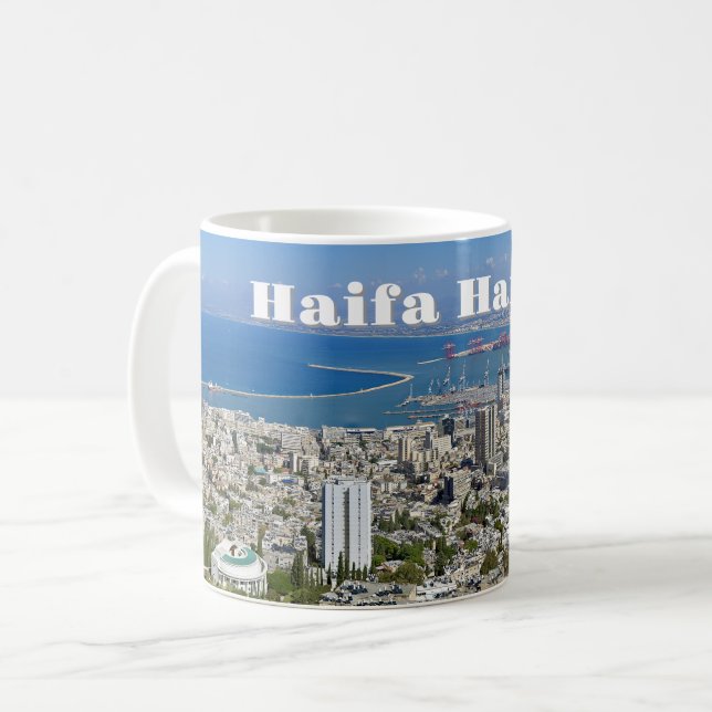 Haifa Harbor Coffee Mug (Front Left)