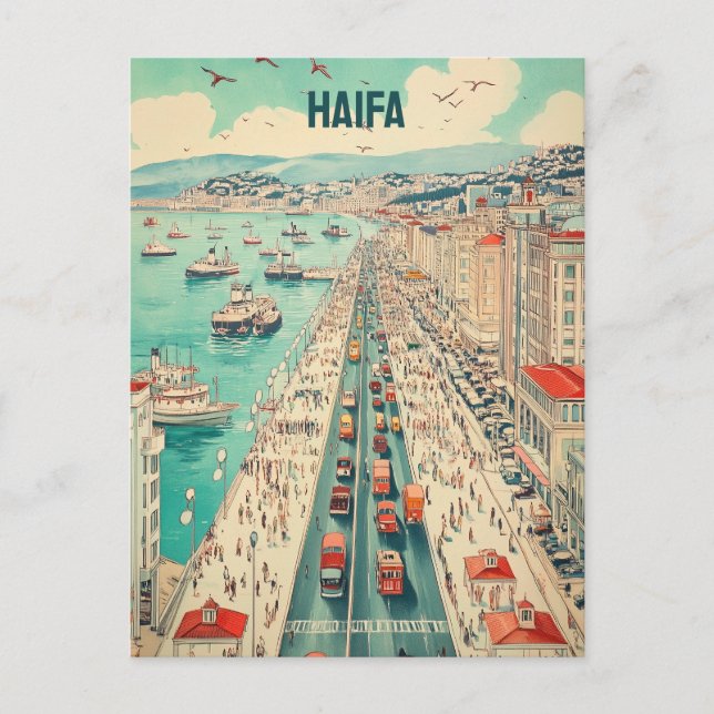 Haifa Israel Travel Postcard (Front)
