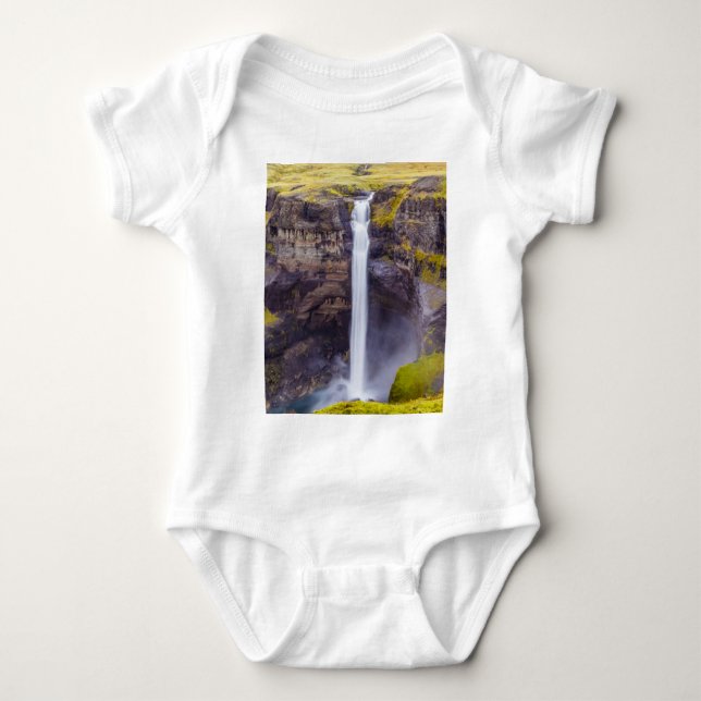 Haifoss waterfall, Iceland Baby Bodysuit (Front)