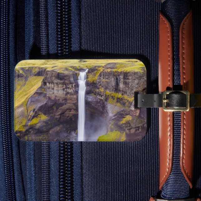 Haifoss waterfall, Iceland Luggage Tag (Front Insitu 4)