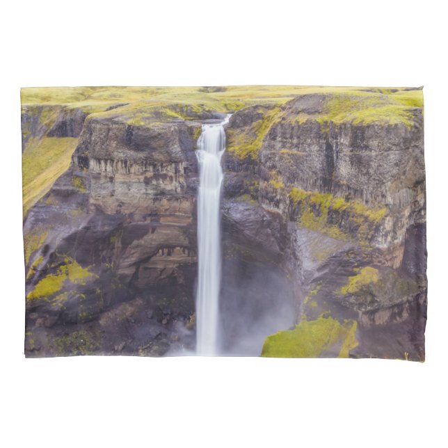 Haifoss waterfall, Iceland Pillowcase (Front)