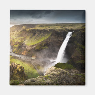 Haifoss Waterfall   Summer in Iceland Magnet