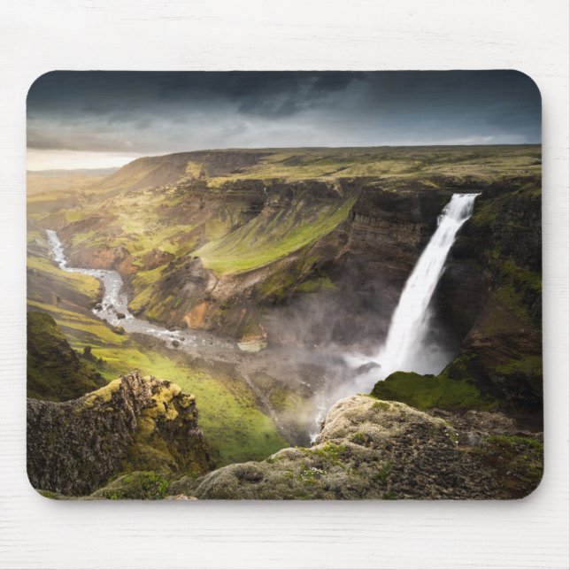 Haifoss Waterfall | Summer in Iceland Mouse Mat (Front)