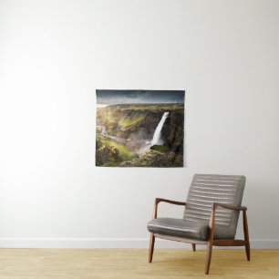 Haifoss Waterfall   Summer in Iceland Tapestry