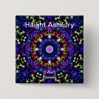 Haight Ashbury Psychedelic  Hippie Fashion Art 15 Cm Square Badge
