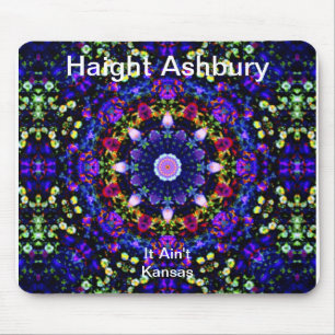 Haight Ashbury Psychedelic Hippie Fashion Art Mouse Mat