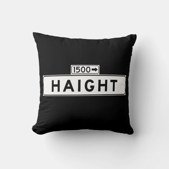 Haight St., San Francisco Street Sign Cushion (Front)
