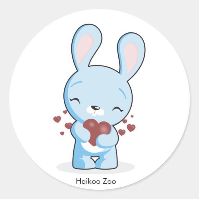 Haikoo Zoo Bunny Stickers (Front)
